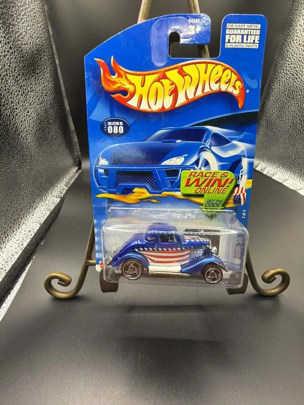 2002 Hot Wheels Star Spangled Series 3-Window '34 Ford #080